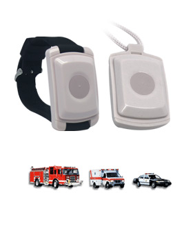 Life Alert's medical alert pendant can be worn around the neck or on the wrist.
